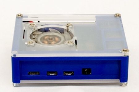 Raspberry Pi 4 Model B Mini Desktop PC w/ Clear Case & Fan - No SD Card/OS