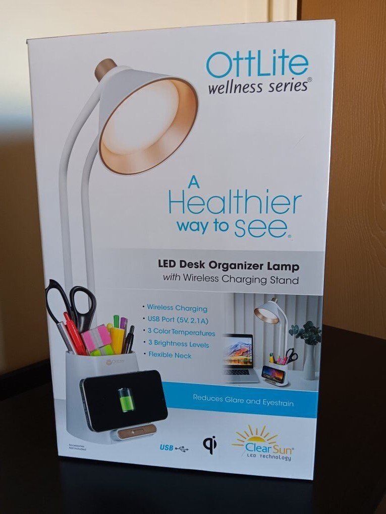 LED Desk Organizer Lamp With Charging Station