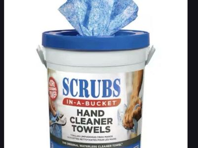 Scrubs in a bucket