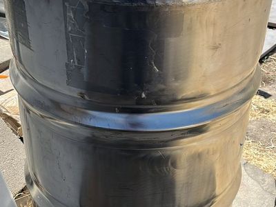 Stainless Steel Drum/Barrel - Industrial Storage/Outdoor Use, 55 Gallon (approx.)