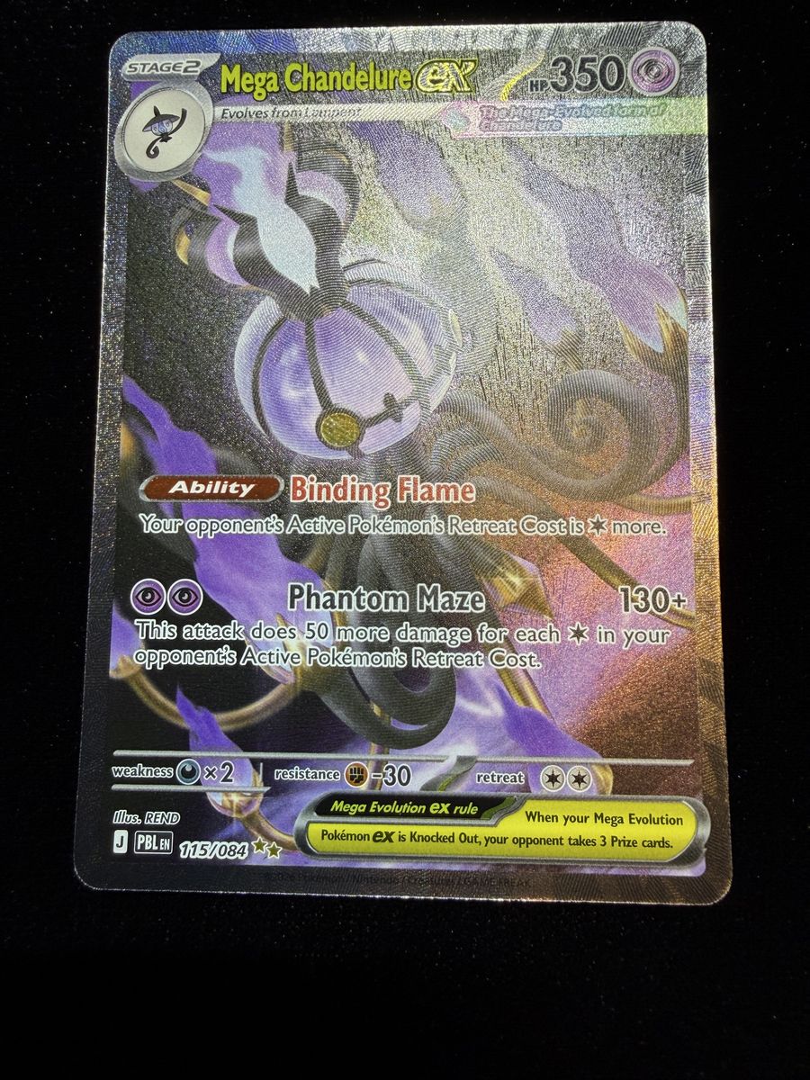 Mega Chandelure ex 115/084 Special Illustration Rare Trading Card