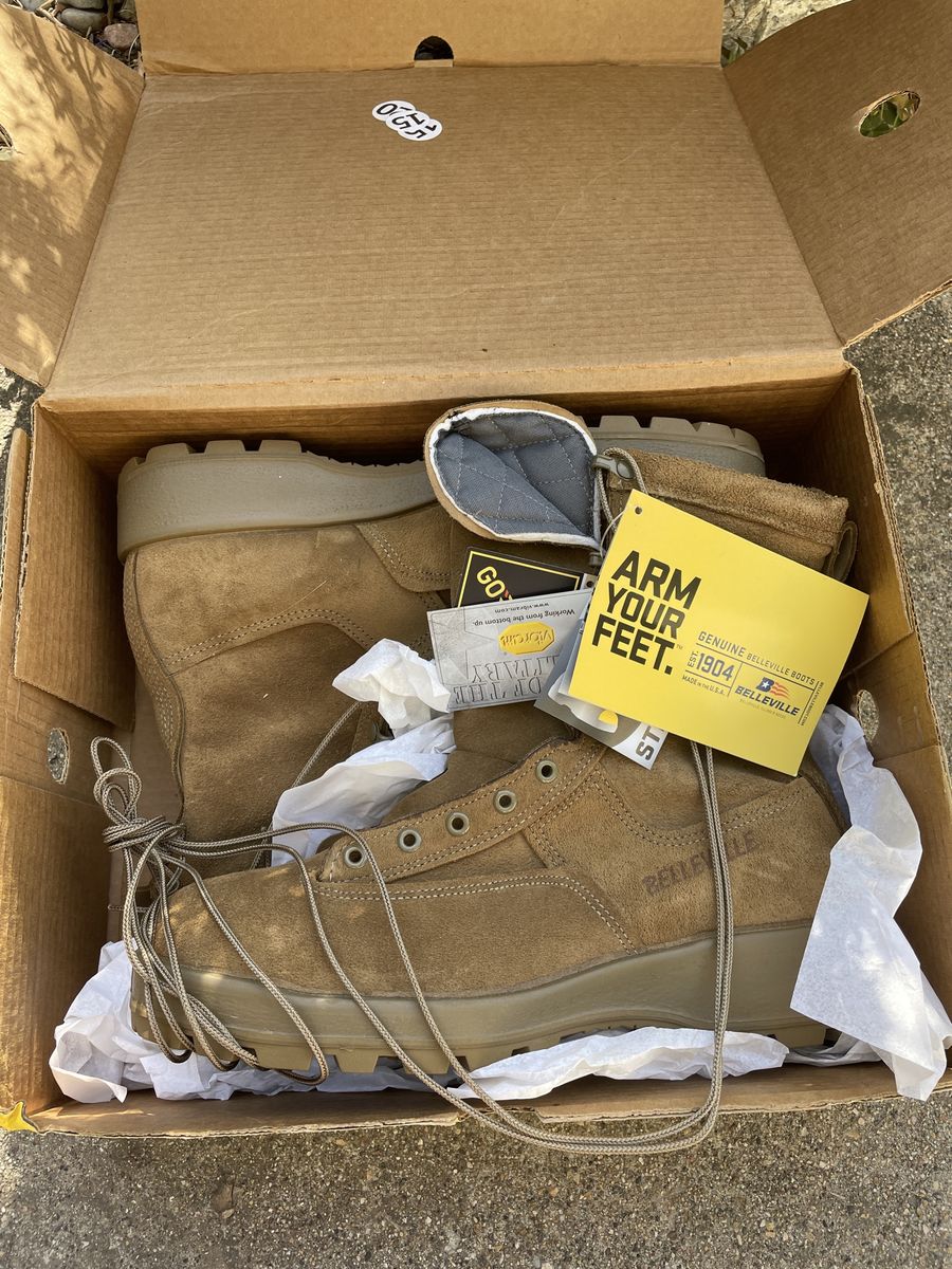New Belleville goretex steel toe military boots sz10.5