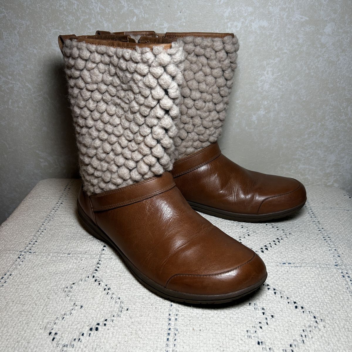 Merrell Learher & Wool Boots Womens Sz 11 Flats