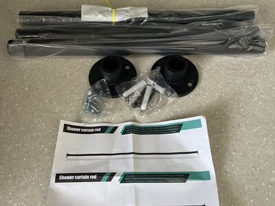 Black Tension Shower Curtain Rod