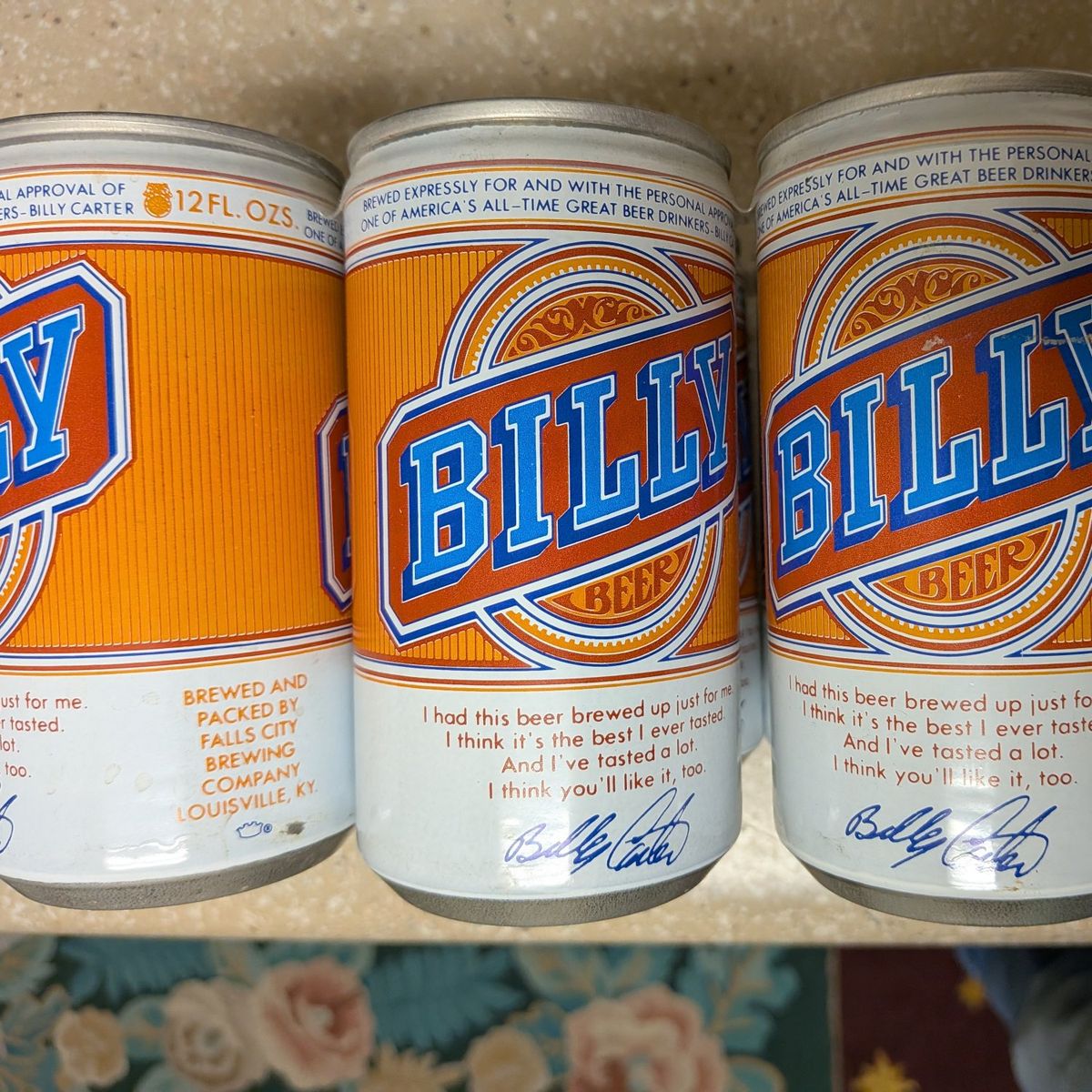 Vintage full 6 pack of Billy beer