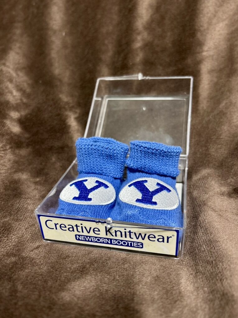 *New* Newborn BYU Knitwear Booties