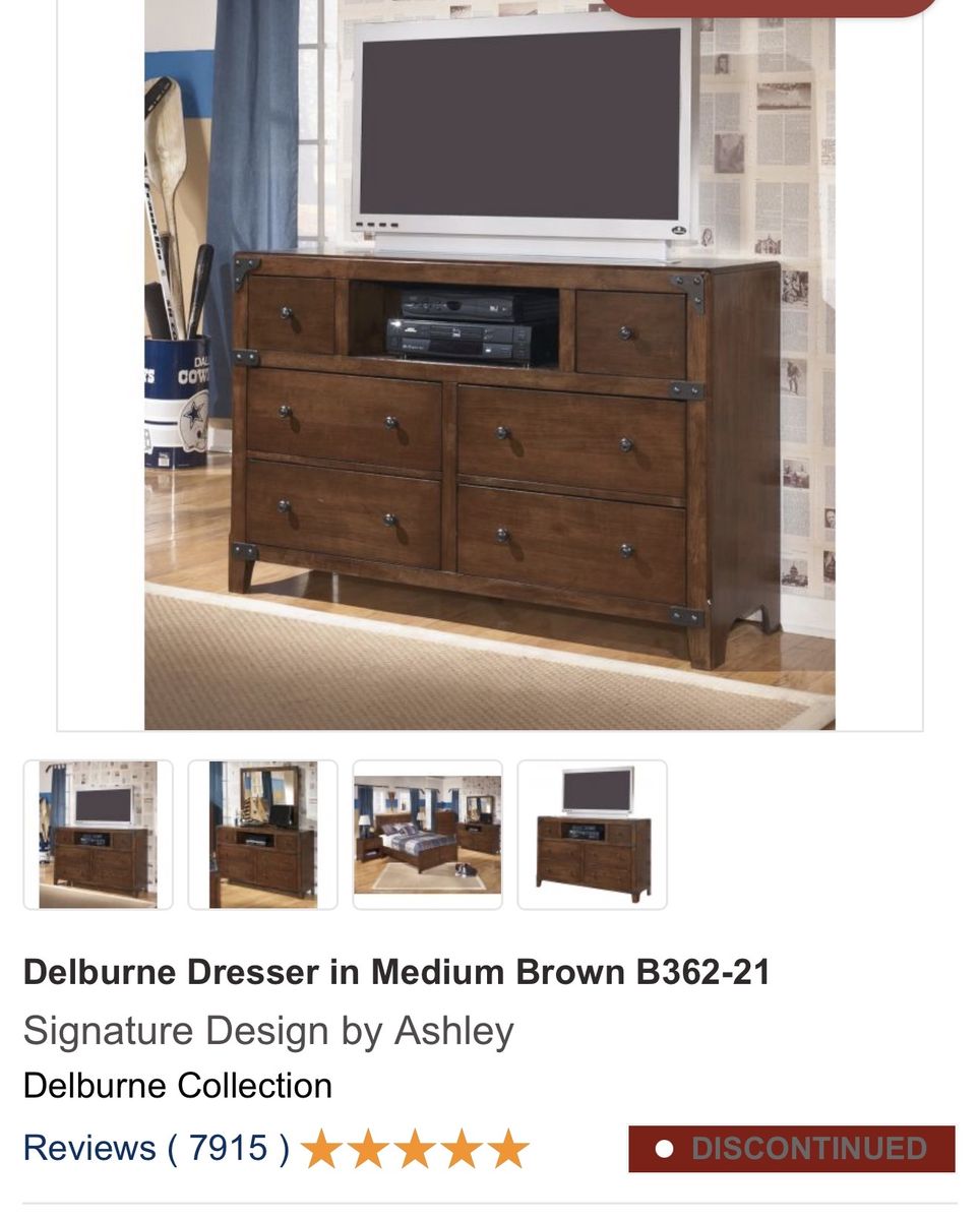 Signature Design by Ashley Delburne 6-Drawer Dresser / Media Chest - Brown