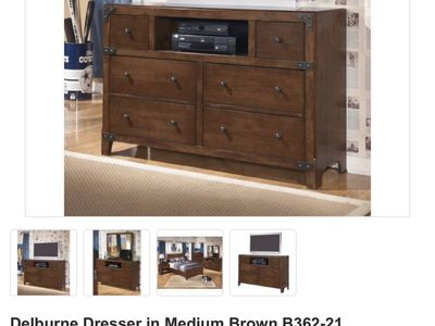 Signature Design by Ashley Delburne 6-Drawer Dresser / Media Chest - Brown