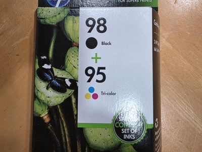 HP 98 Black & 95 Tri-color Ink Cartridge Set - Original for Superb Prints (Sealed)