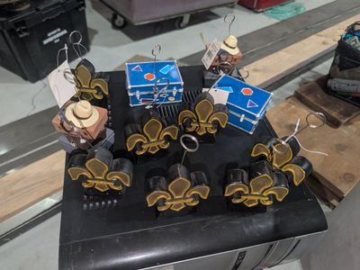 Decorative Photo Holders - Fleur De Lis & Travel Theme, Set of 10