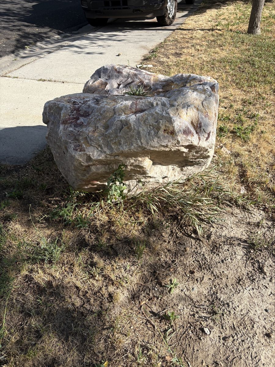 Huge landscaping Boulder (with hole for flag)