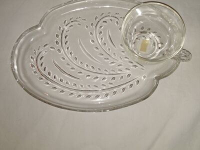 Glass Snack Sets - Vintage