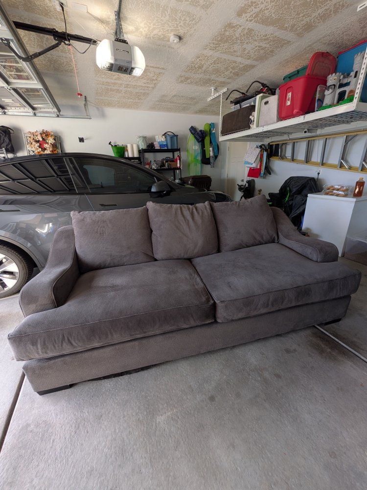 Grey over sized couch