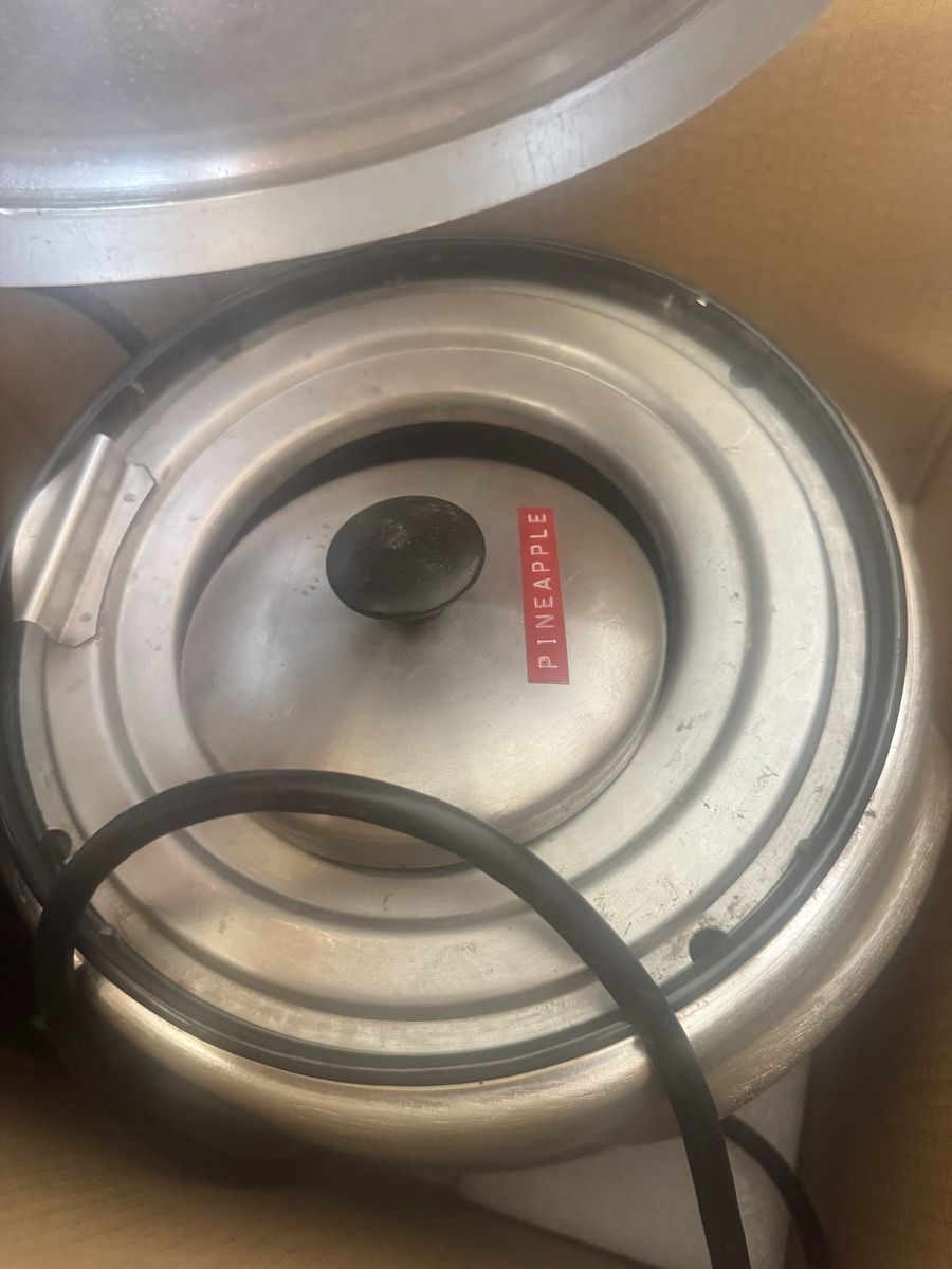 Electric Food Warmer/Slow Cooker - Stainless Steel with Lid