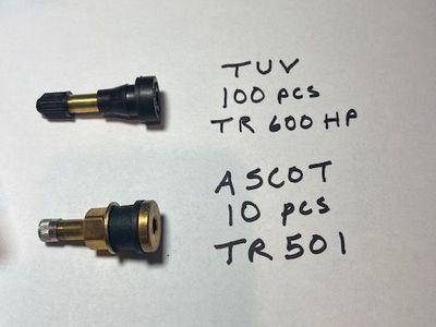 Automotive Tire valve stems TR600HP (100pcs) TR501 (20pcs)(2 bags of 10)