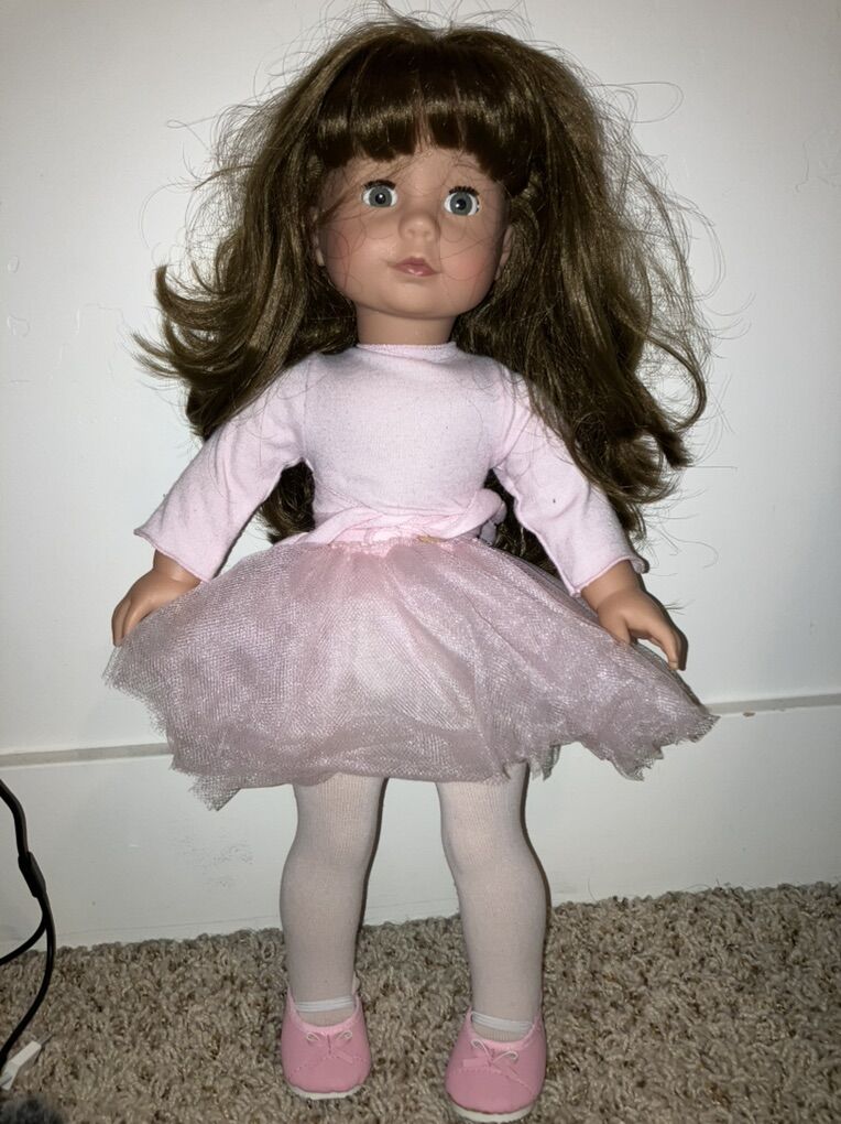 18” Ballerina Doll in Pink Tutu Outfit