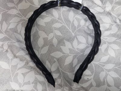 FULL TILT Black Braided Faux Leather Headband New with Tags