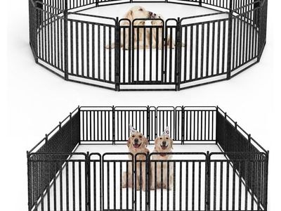 Large 40" Tall 16-Panel Dog Playpen/Pet Exercise Barrier - Indoor/Outdoor Use