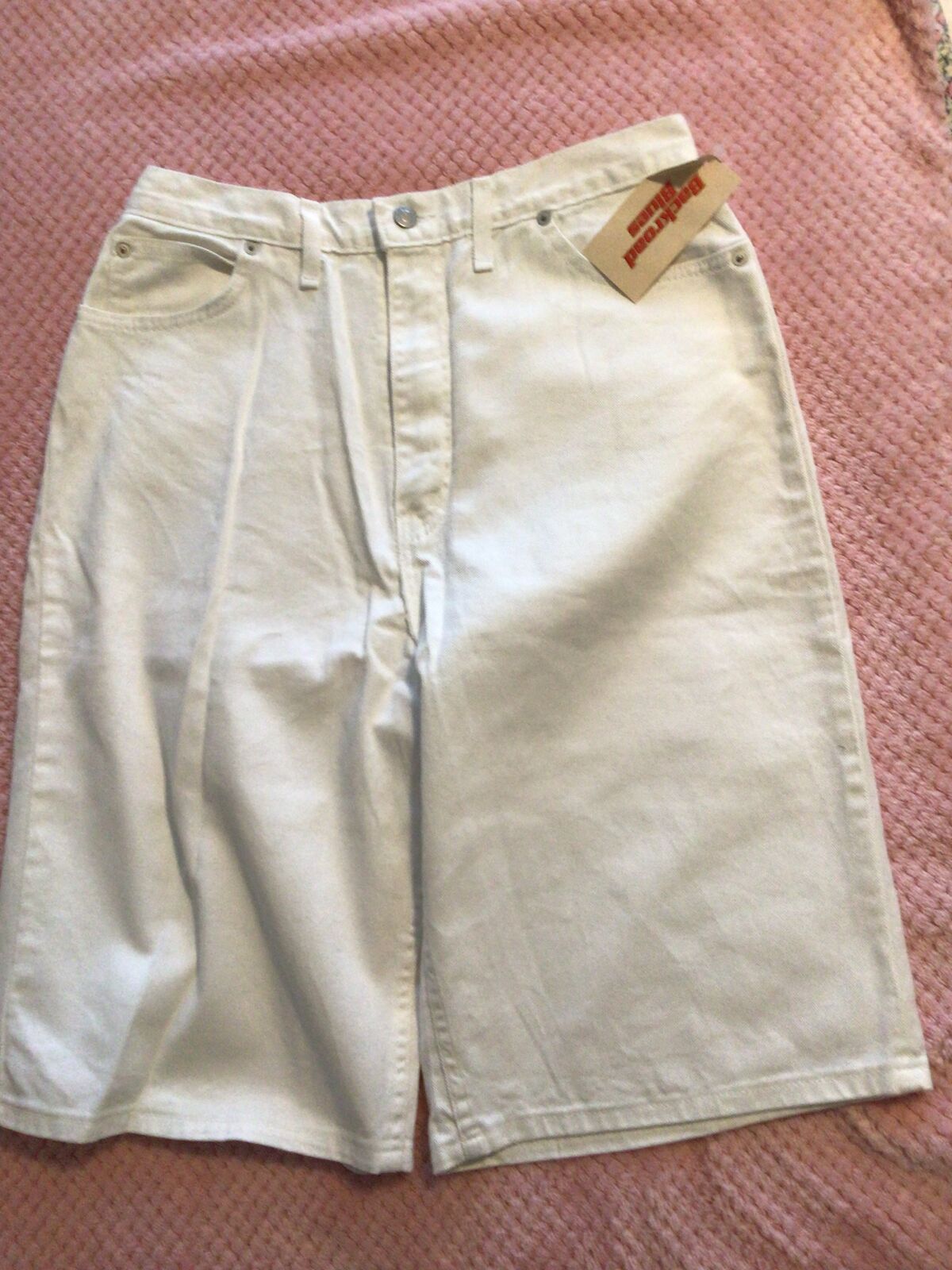 BACKROAD BLUES NWT Womens sz 16 white denim shorts Exc