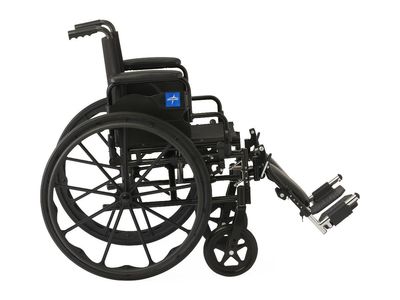New Medline Guardian K4 Lightweight Wheelchair – 18” Seat – Elevating Leg Rests