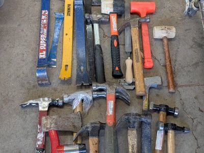Hammers, pry bars, pliers, extension cords