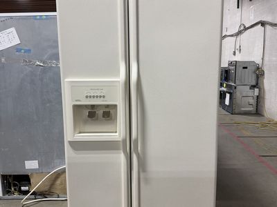 KitchenAid Side-by-Side Refrigerator with Ice Maker & Water Dispenser - Beige