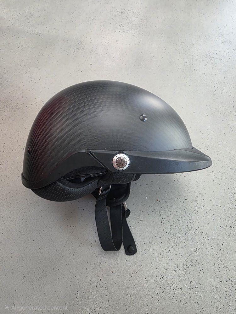 Bell Carbon Fiber Half Helmet - Matte Black Motorcycle Helmet - XS/S