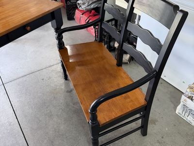 Dining table and bench
