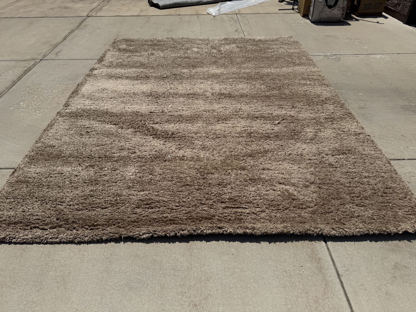 Pottery Barn Khaki Shag Rug 9’ x 12’