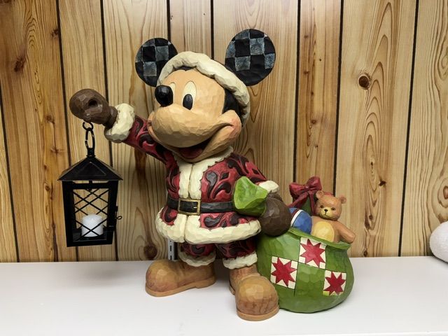 Jim Shore Disney Traditions Spirit of Christmas Santa Mickey Mouse Statue LARGE