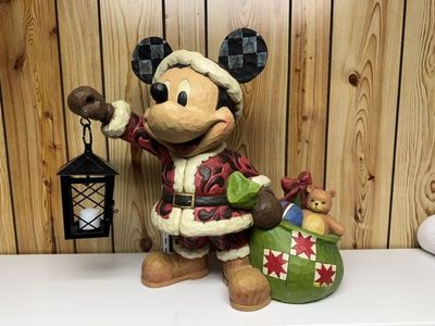Jim Shore Disney Traditions Spirit of Christmas Santa Mickey Mouse Statue LARGE