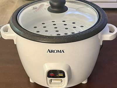 Aroma 20-Cup Electric Rice & Grain Cooker with Steamer & Non-Stick Pot