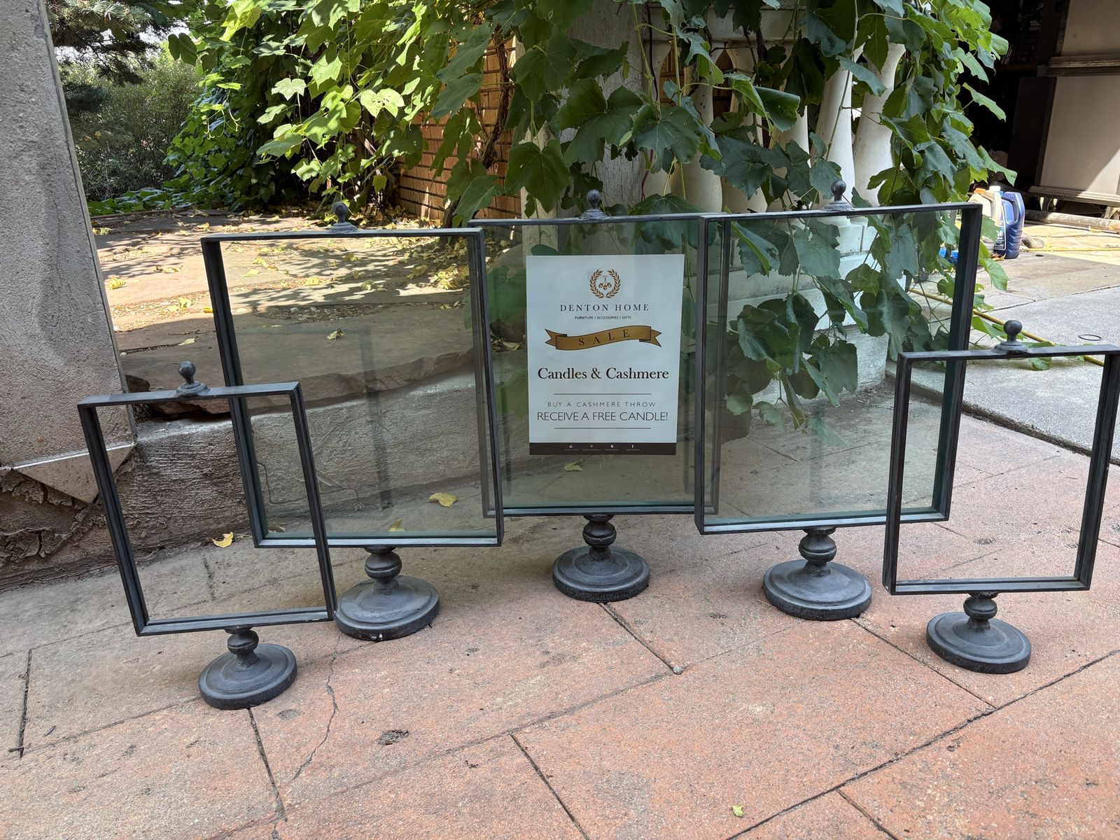 5 Really Heavy Antique Style Counter Sign Holders