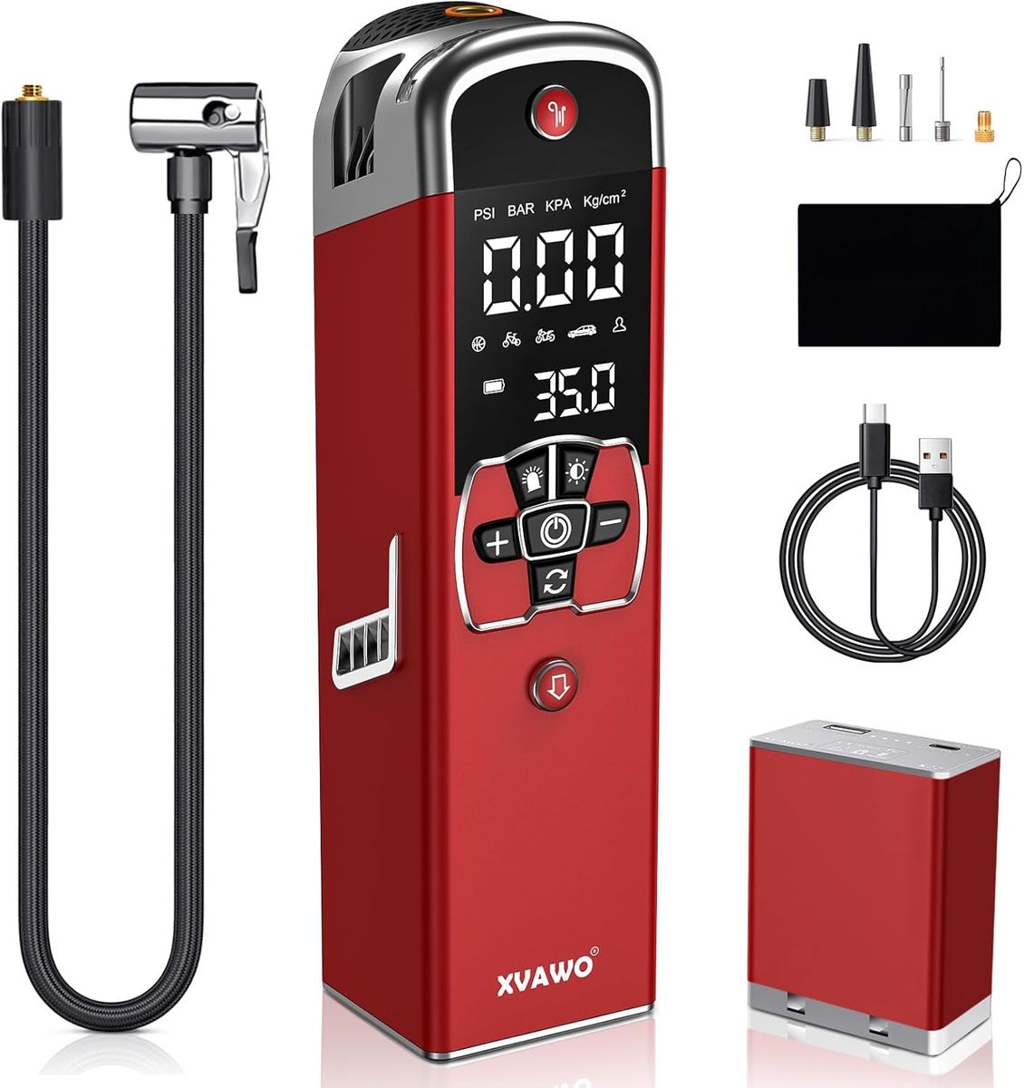 NEW Tire Inflator Portable Air Compressor: Cordless Deflatable Air Pump for Car Tires - 150PSI with Pressure Gauge