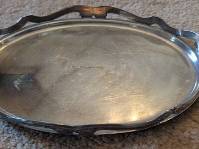 Vintage Silver-plated Oval Serving Tray