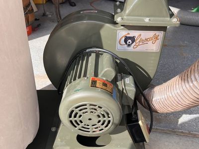 Grizzly G1028Z 1hp Dust Collector with 110V/220V Induction Motor - Made in Taiwan