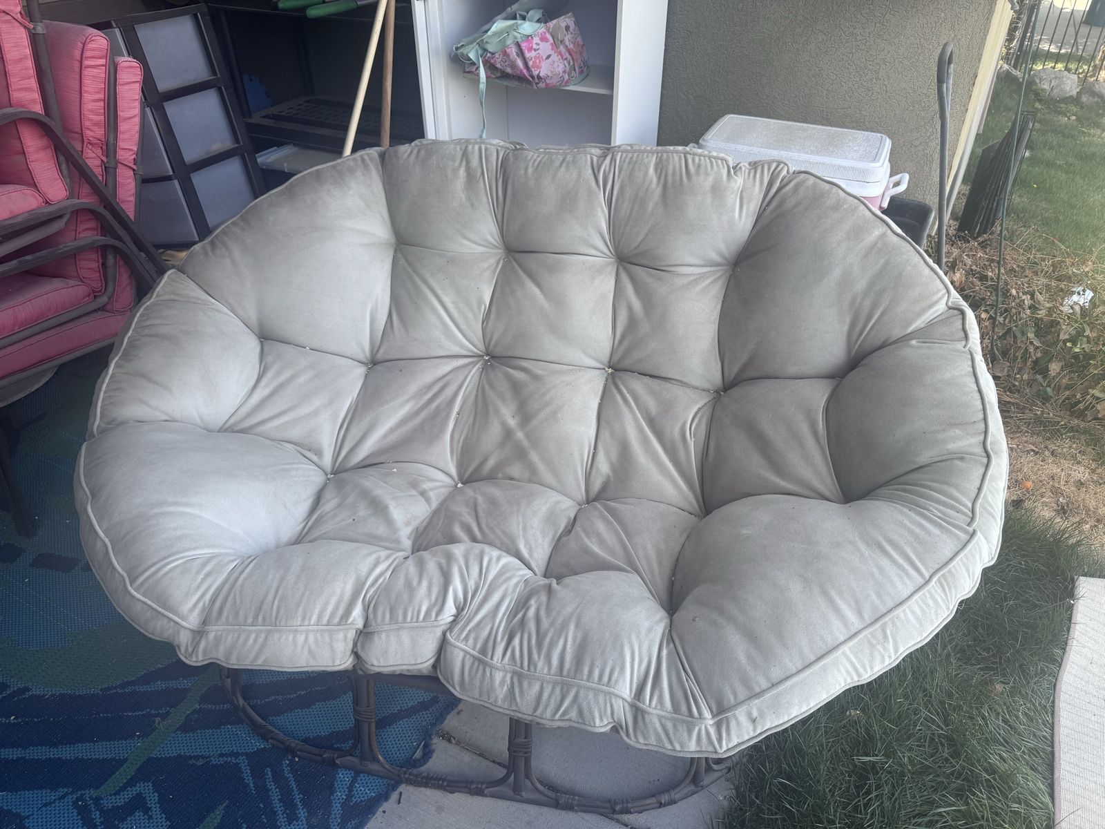 Grey Wicker Patio Chair