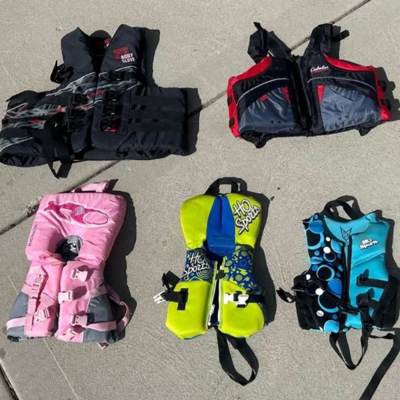 5 life jackets all for $50