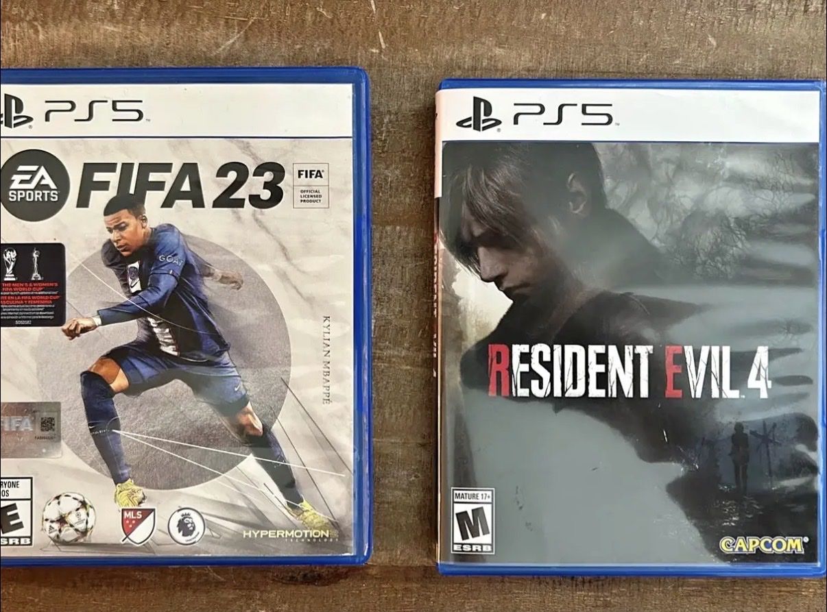 PS5 games Fifa & Resident Evil 4
