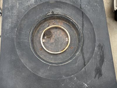 Square Propane Fire-Pit Table with Tank, Lava Rock & Fire Glass – $85 OBO