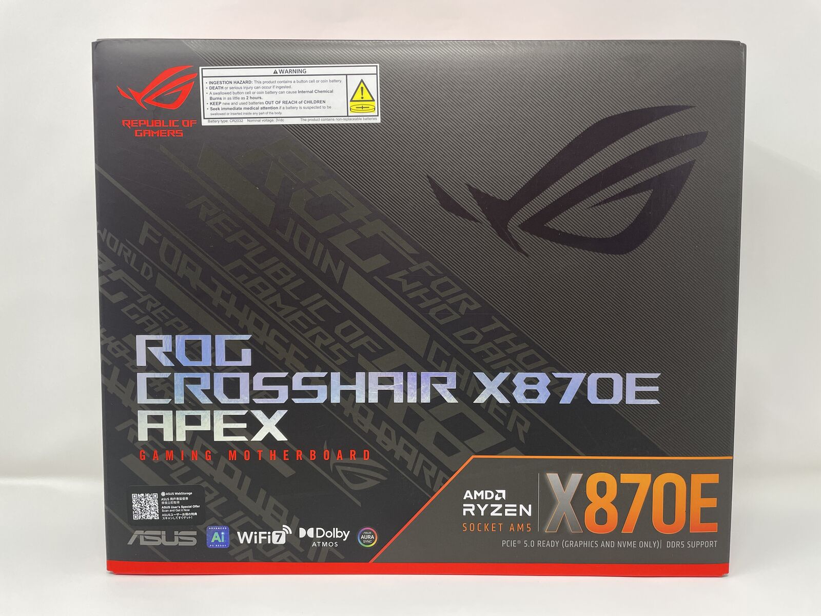 [NEW] ASUS ROG CROSSHAIR X870E Apex AMD AM5 ATX Gaming Motherboard