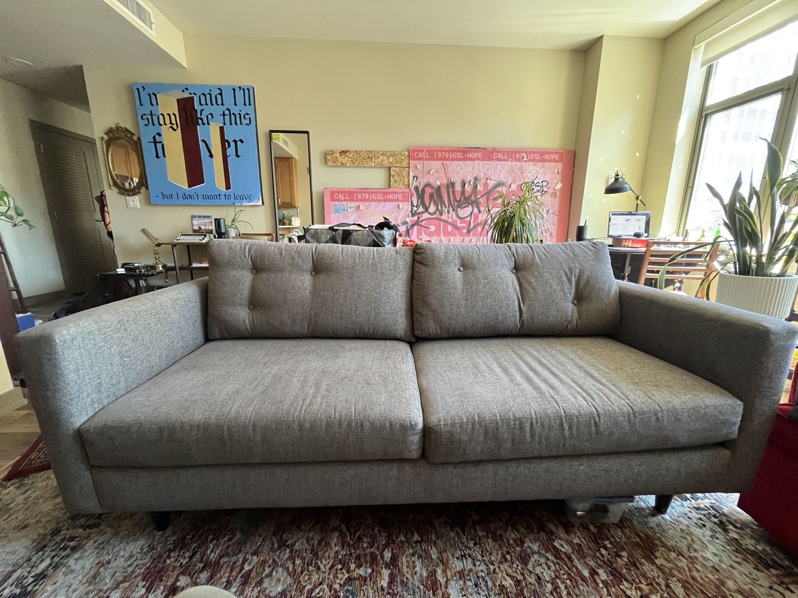 free grey couch