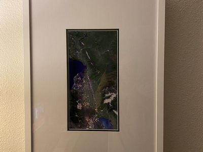 Framed & Matted NASA Satellite Image of Salt Lake City $75