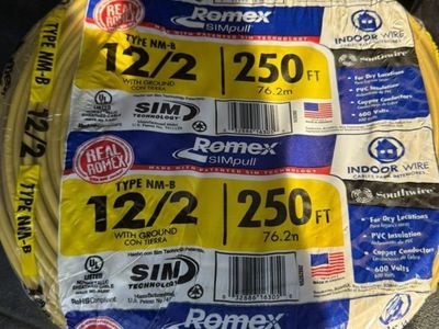 Romex. 12/2. 250 foot roll