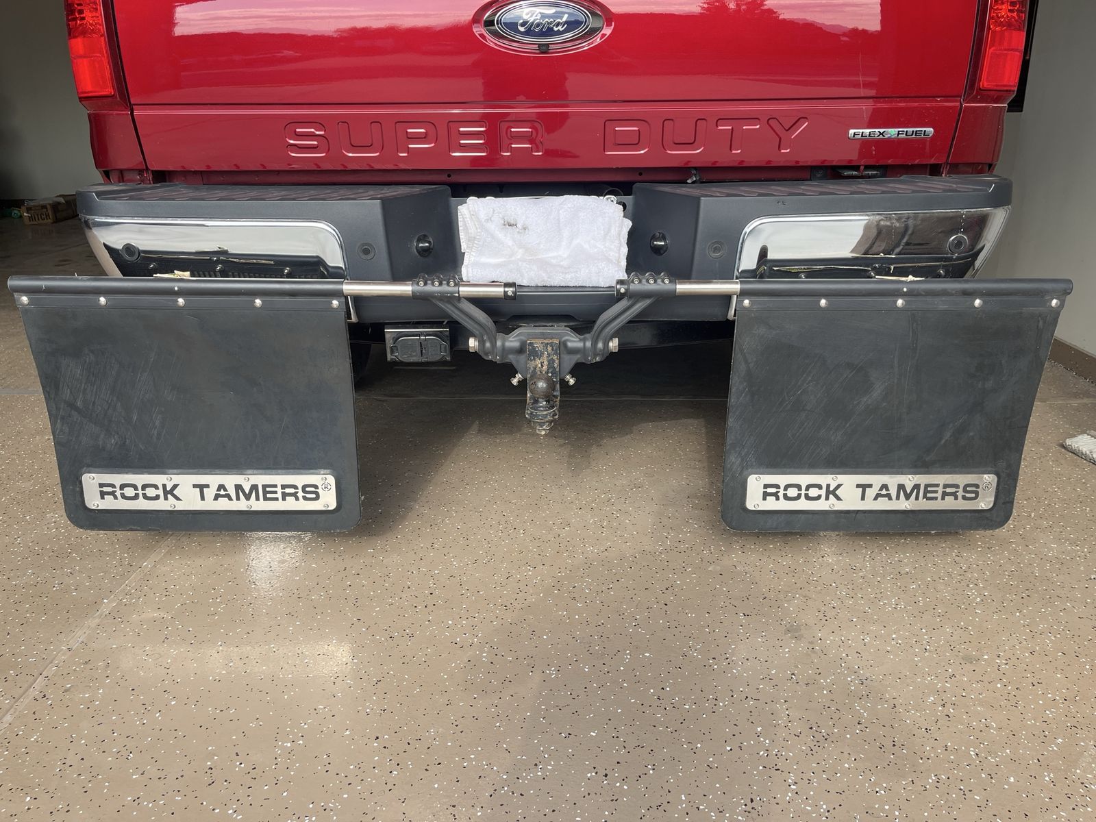 Rock Tamers Heavy-Duty Adjustable Towing Mud Flap System Rock tamer mudflaps