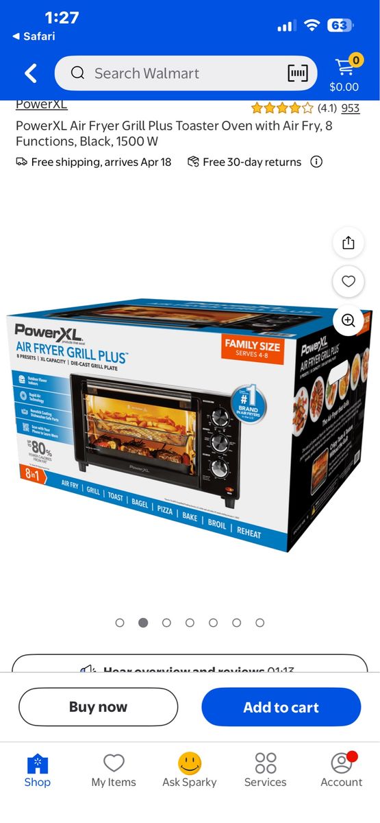 Power XL 8-1 Air Fryer Grill