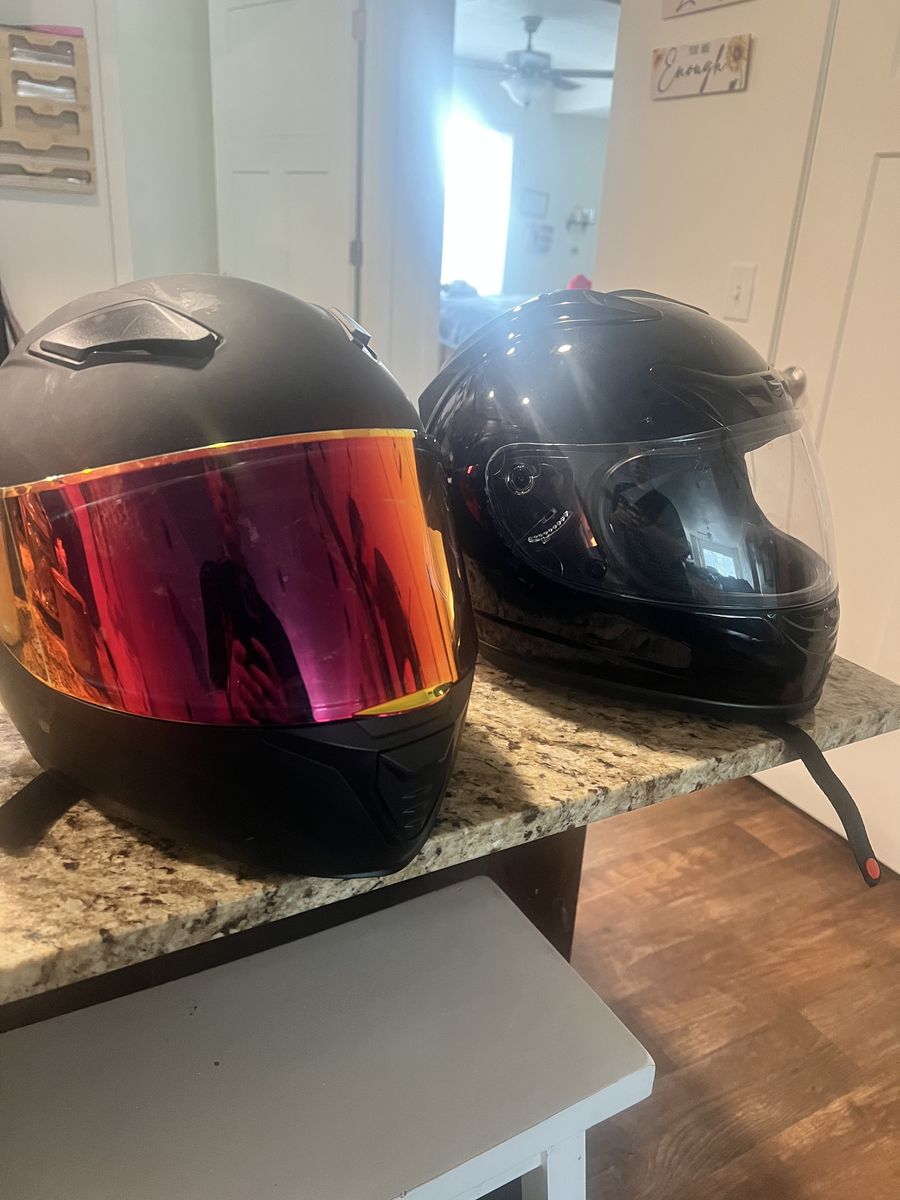 2 Full-Face Motorcycle Helmets – Great Condition – $120 for Both