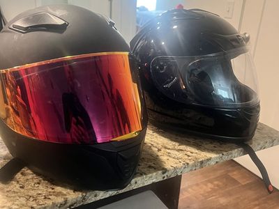2 Full-Face Motorcycle Helmets – Great Condition – $120 for Both