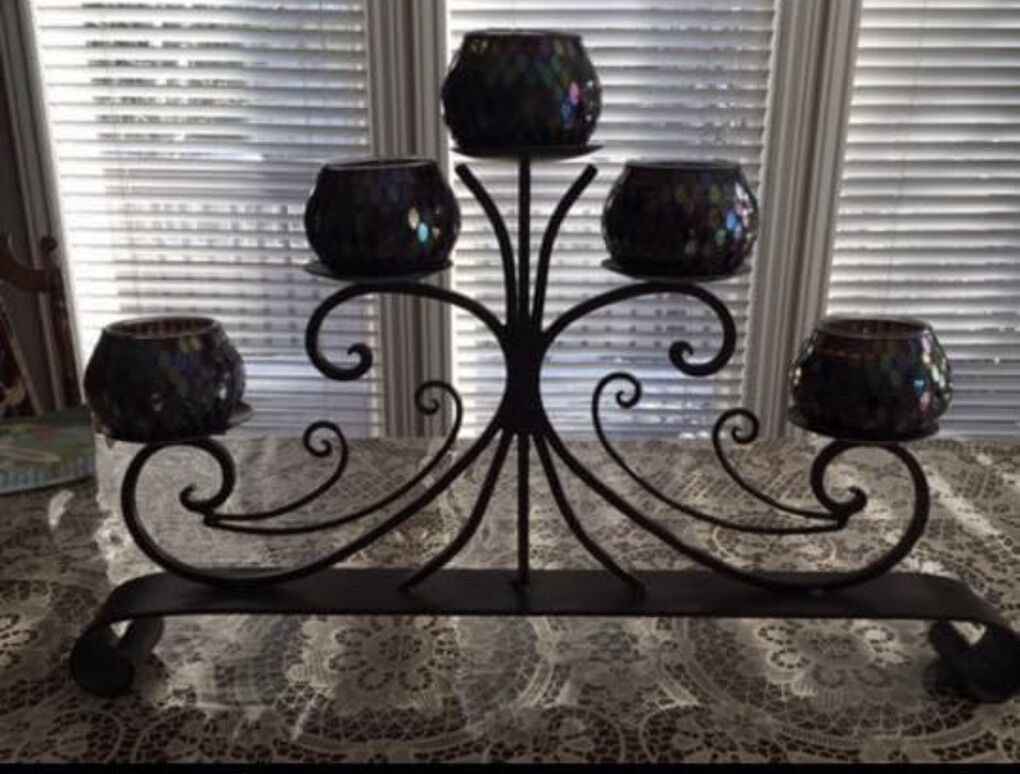 Wrought Iron Candle Holder