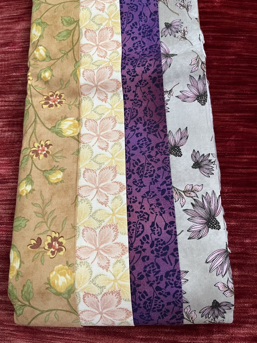 Four Coordinating Quilting /Fabric Materials - Four Yards